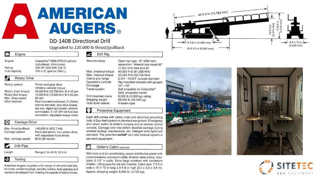 American Augers DD140 Equipamentos de perfuração direcional horizontal