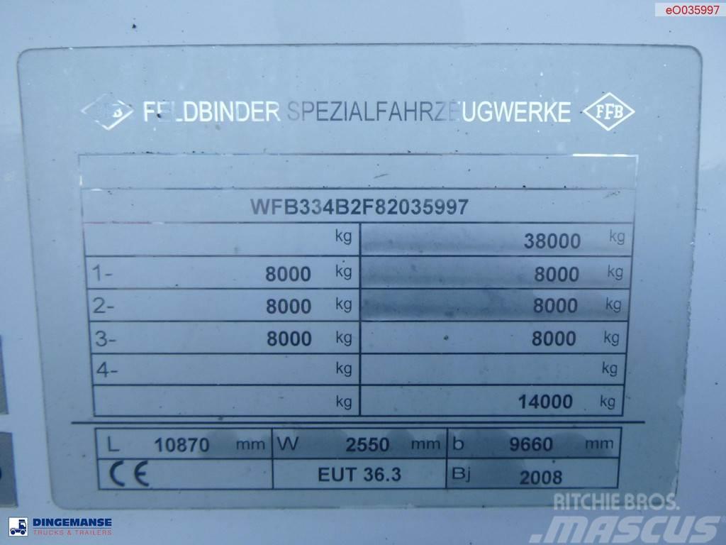 Feldbinder Powder tank alu 36 m3 / 1 comp + compressor Semi Reboques Cisterna