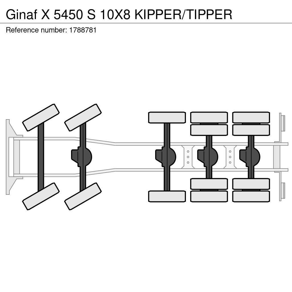 Ginaf X 5450 S 10X8 KIPPER/TIPPER Camiões basculantes