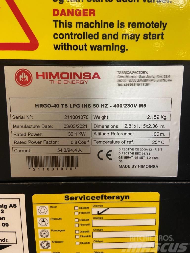 Himoinsa HRGO-40 T5 LPG Geradores Gás