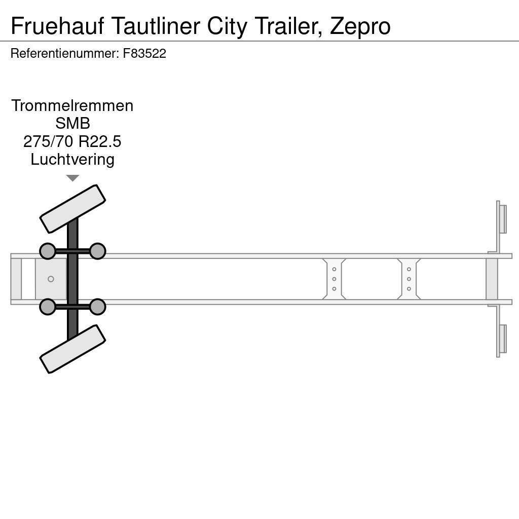Fruehauf Tautliner City Trailer, Zepro Semi Reboques Cortinas Laterais