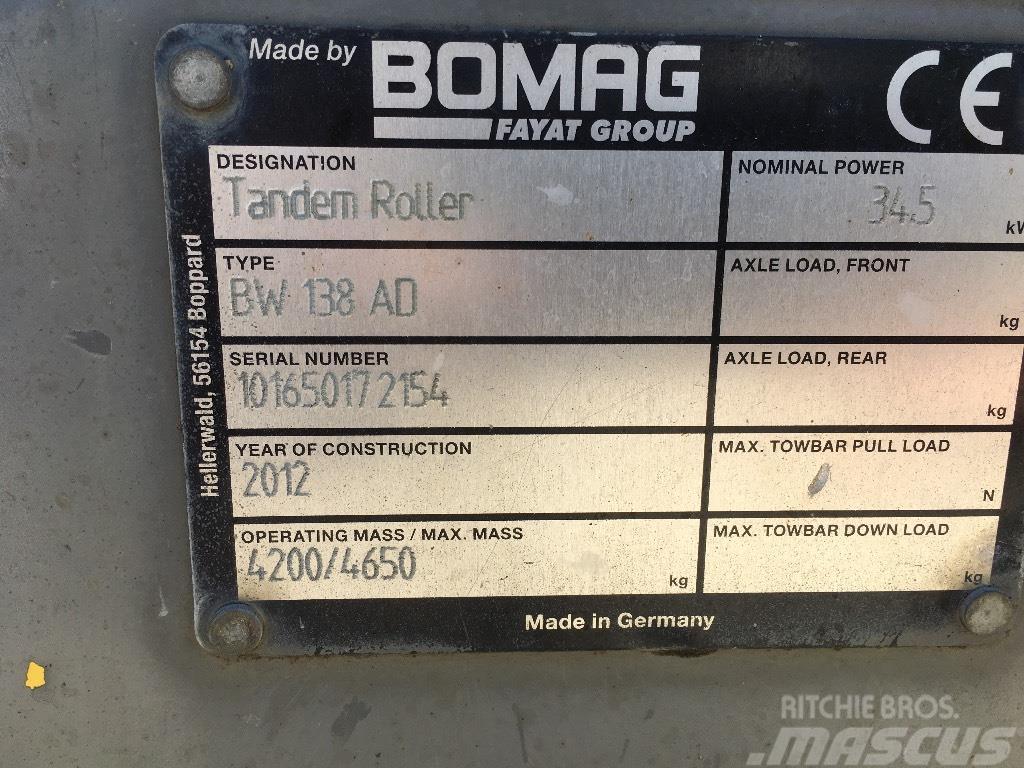 Bomag BW 138 AD Cilindros Compactadores tandem