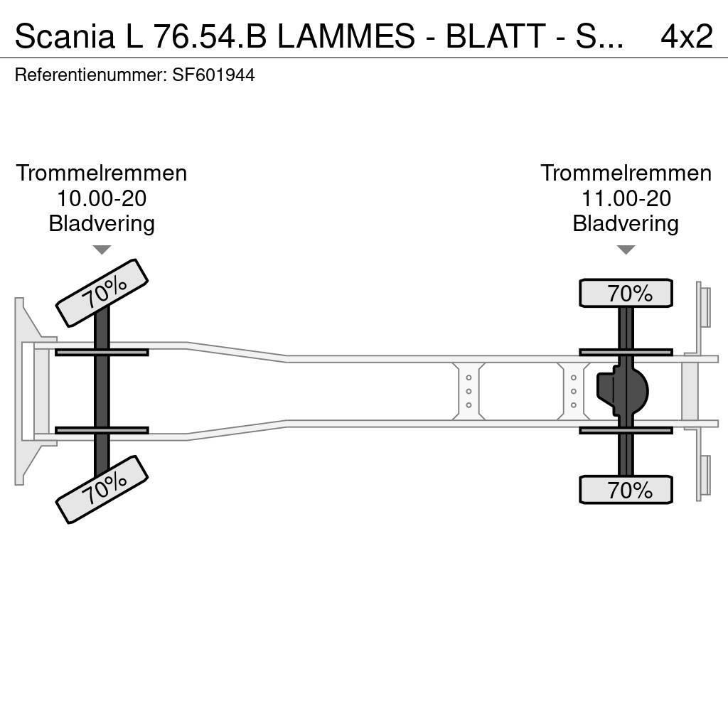 Scania L 76.54.B LAMMES - BLATT - SPRING Camiões estrado/caixa aberta