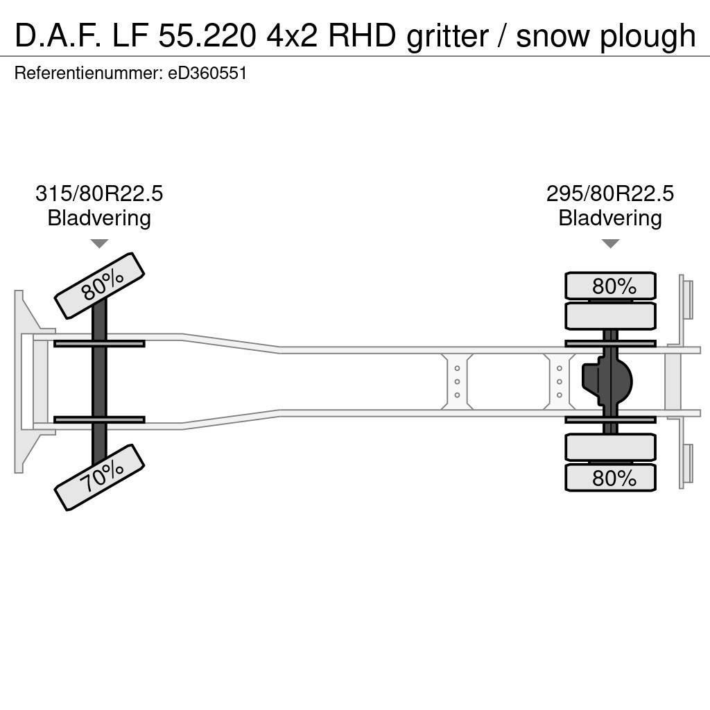 DAF LF 55.220 4x2 RHD gritter / snow plough Camiões Aspiradores Combi
