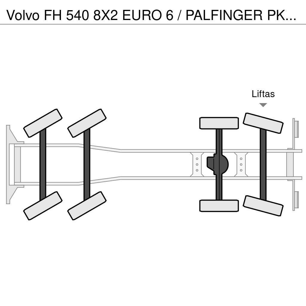 Volvo FH 540 8X2 EURO 6 / PALFINGER PK 92002 KRAAN + FLY Camiões estrado/caixa aberta