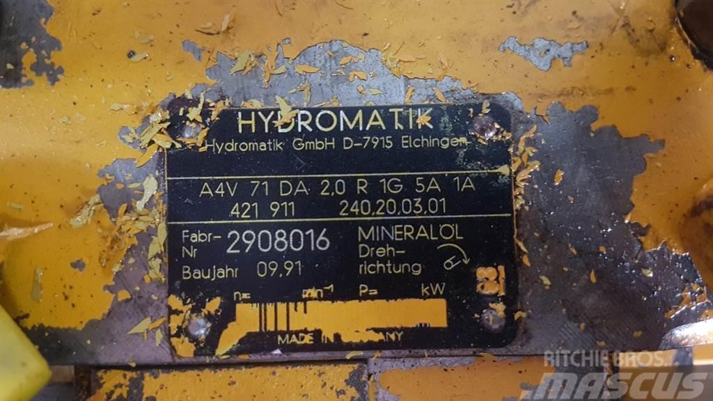 Ahlmann AZ10-Hydromatik A4V71DA2.0R1G5A1A-Drive pump Hidráulica