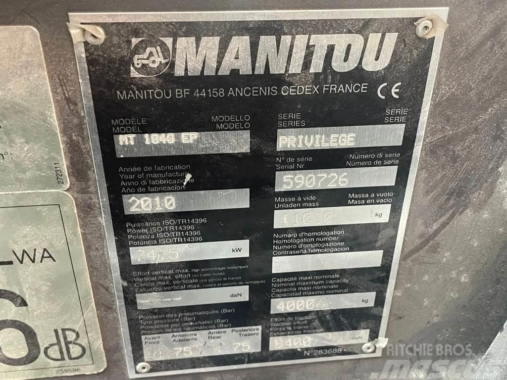 Manitou MT 1840 | 18 METER | 4 TON | HYDRAULICS IN BOOM BR Manipuladores telescópicos