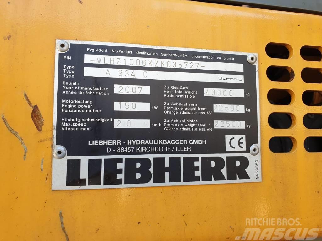 Liebherr A934C Litronic Manipuladores de resíduos / indústria