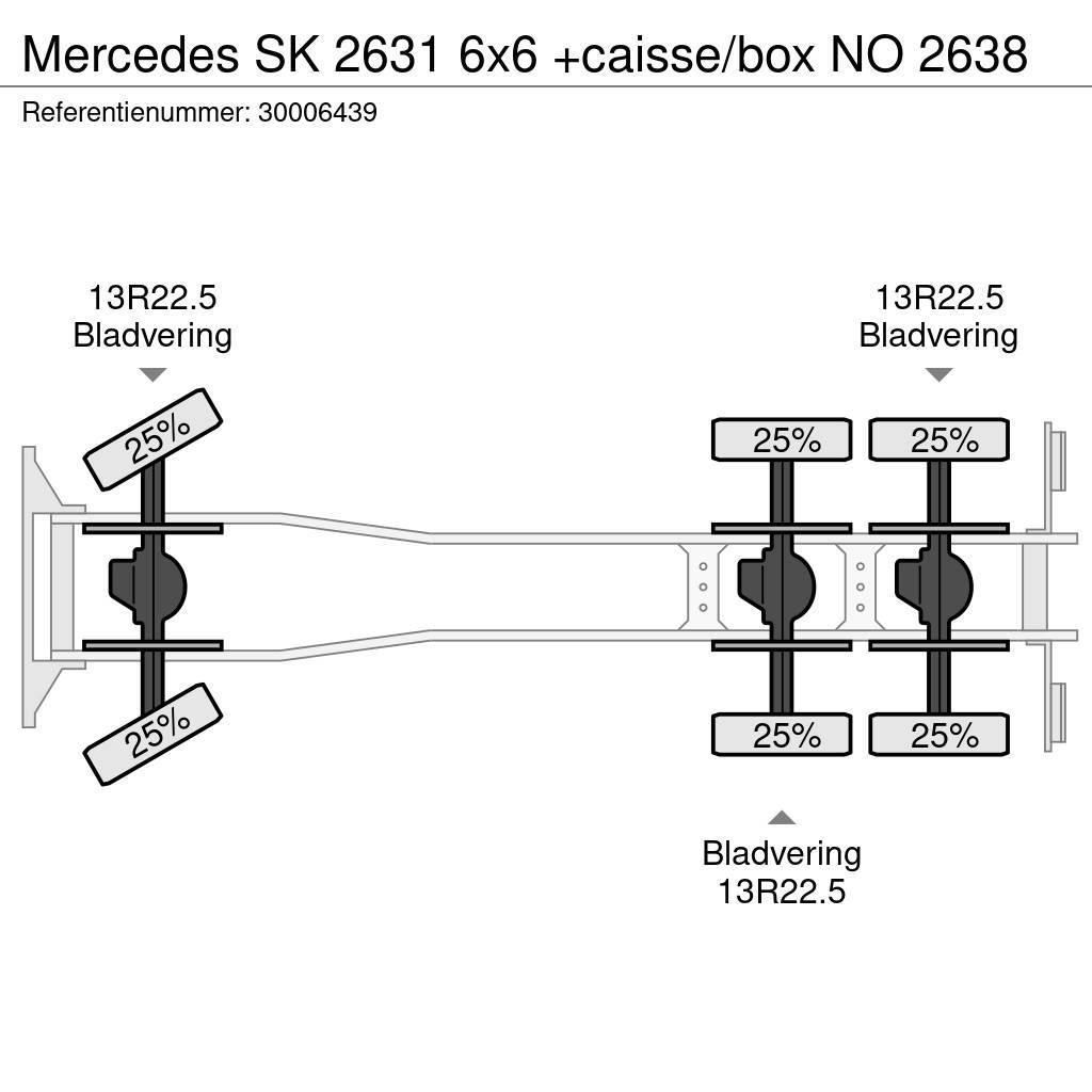 Mercedes-Benz SK 2631 6x6 +caisse/box NO 2638 Camiões porta-contentores