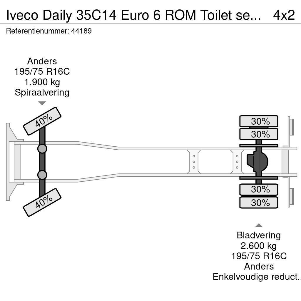 Iveco Daily 35C14 Euro 6 ROM Toilet servicewagen Camiões Aspiradores Combi