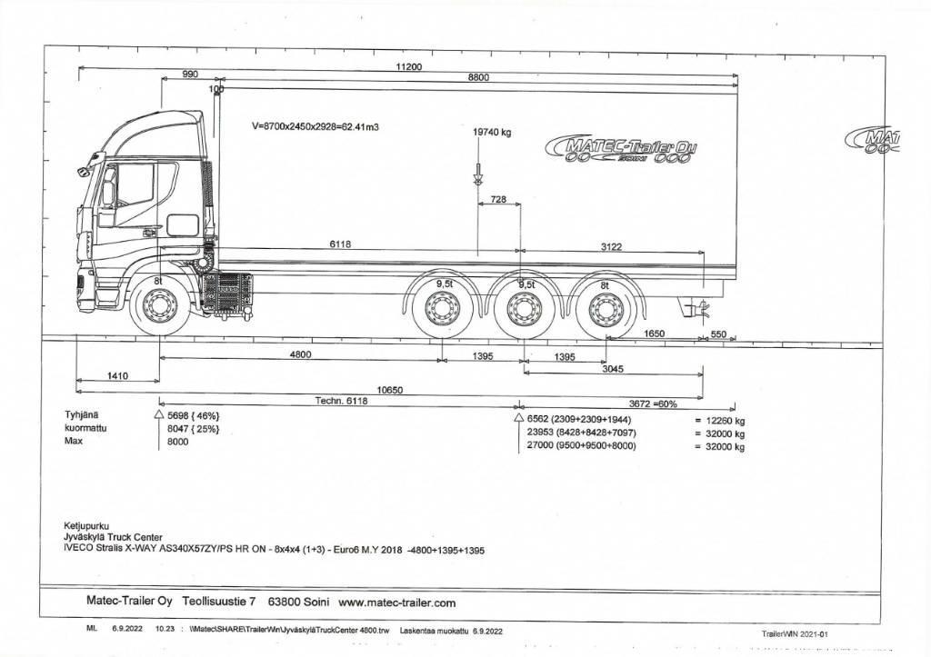 Iveco X-Way 570 8x4x4 Camiões Transporte Estilha de Madeira