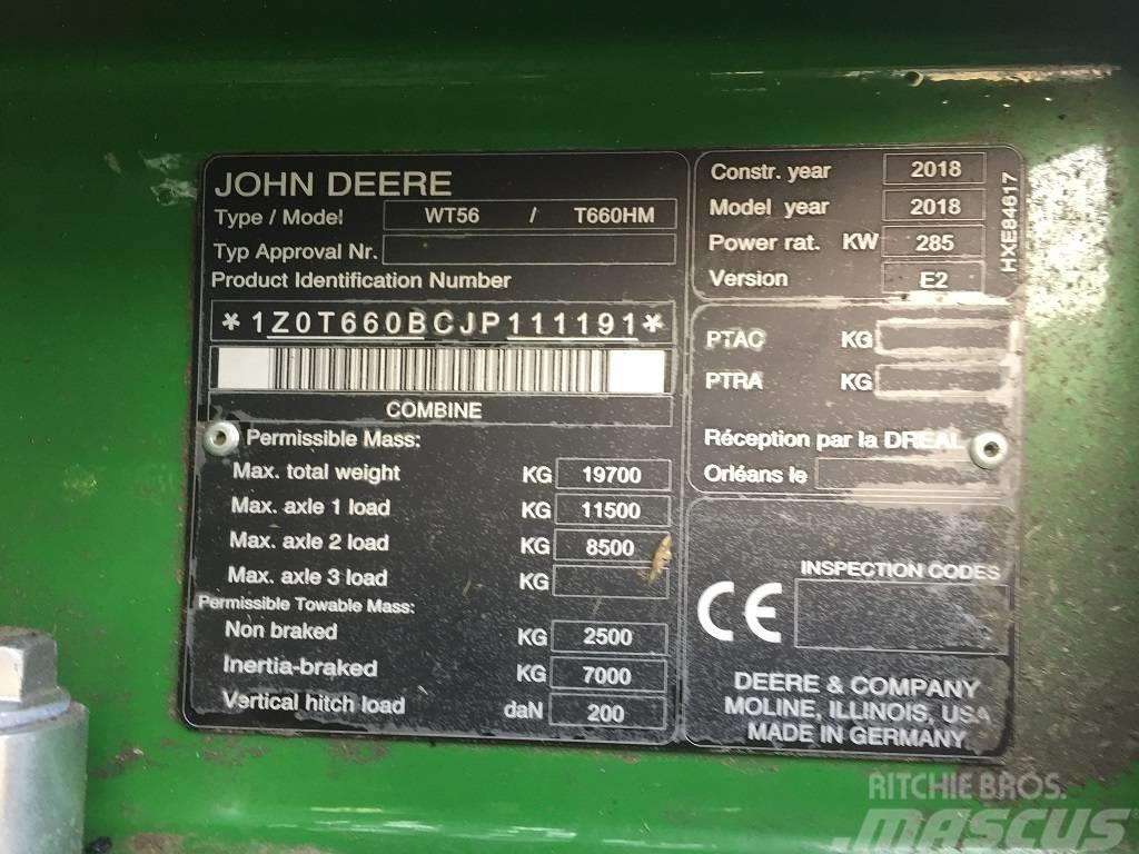 John Deere T 660 Ceifeiras debulhadoras