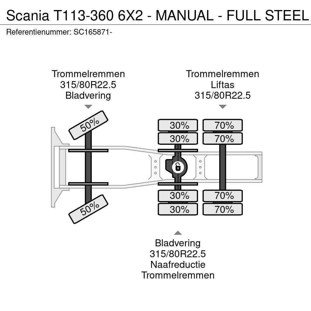 Scania T113-360 6X2 - MANUAL - FULL STEEL Tractores (camiões)