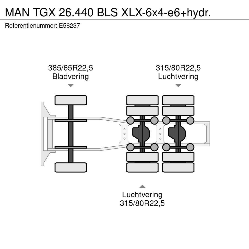 MAN TGX 26.440 BLS XLX-6x4-e6+hydr. Tractores (camiões)