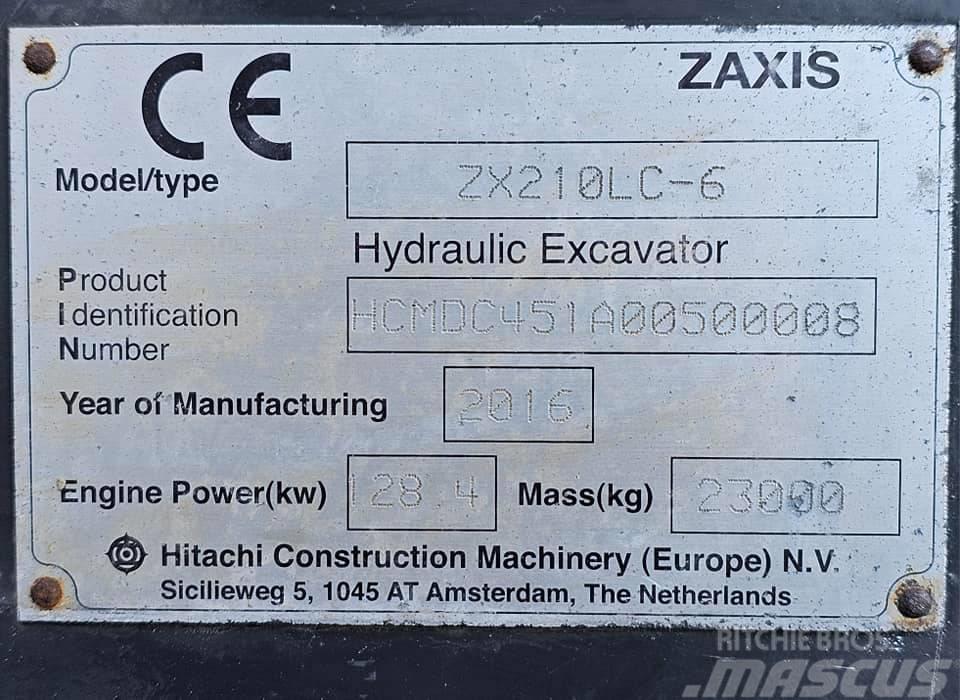 Hitachi ZX 210 LC-6 Escavadoras de rastos
