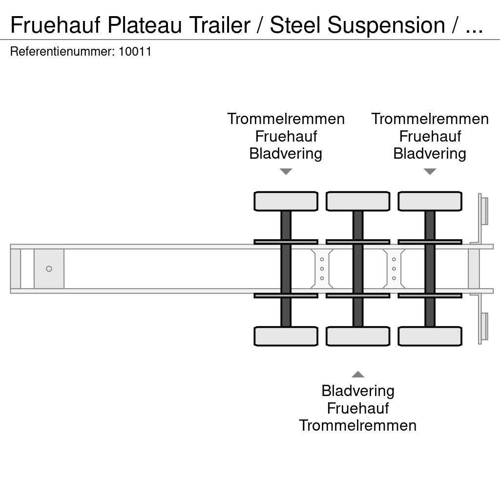 Fruehauf Plateau Trailer / Steel Suspension / Twist-Locks Semi Reboques Porta Contentores