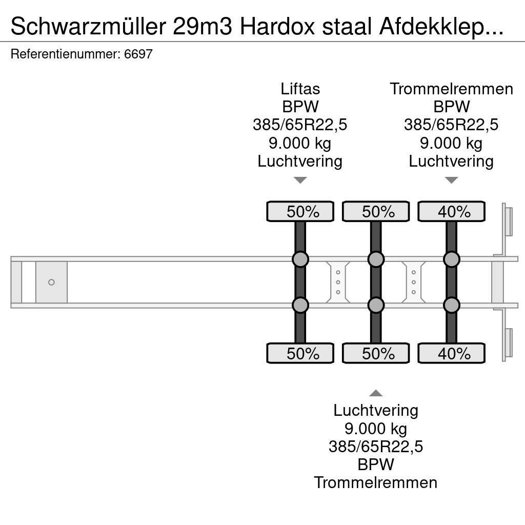 Schwarzmüller 29m3 Hardox staal Afdekkleppen Liftas Semi Reboques Basculantes