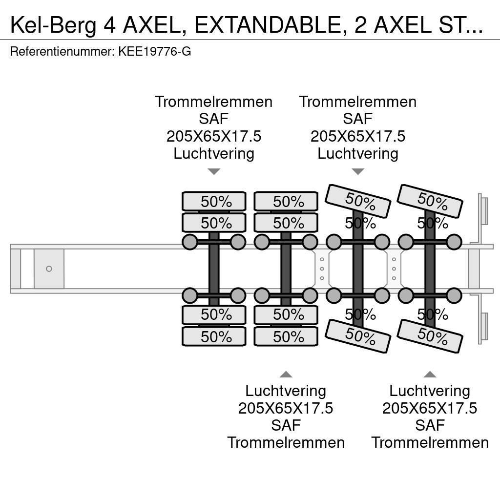 Kel-Berg 4 AXEL, EXTANDABLE, 2 AXEL STEERING Semi Reboques Carga Baixa