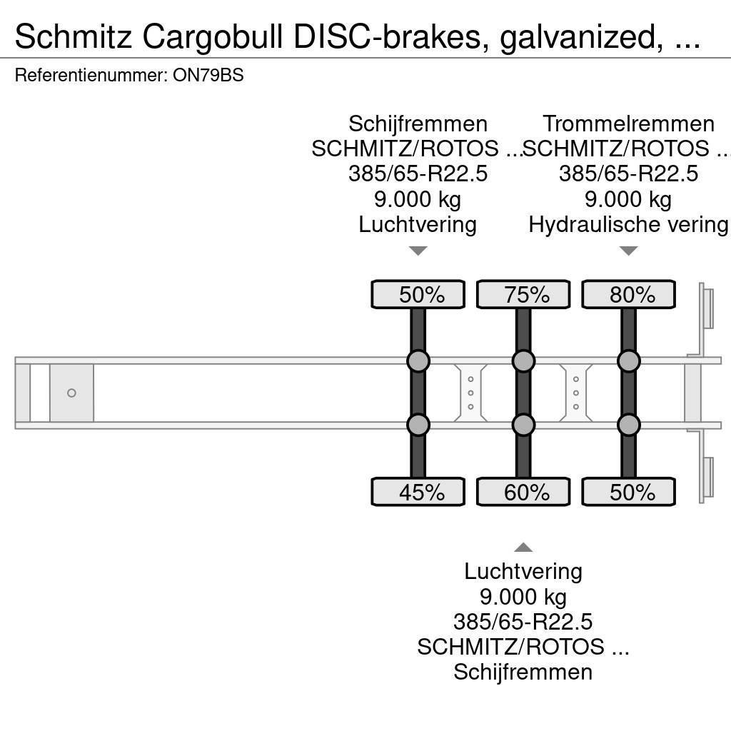 Schmitz Cargobull DISC-brakes, galvanized, Huckepack, timberstakes, Semi Reboques Cortinas Laterais
