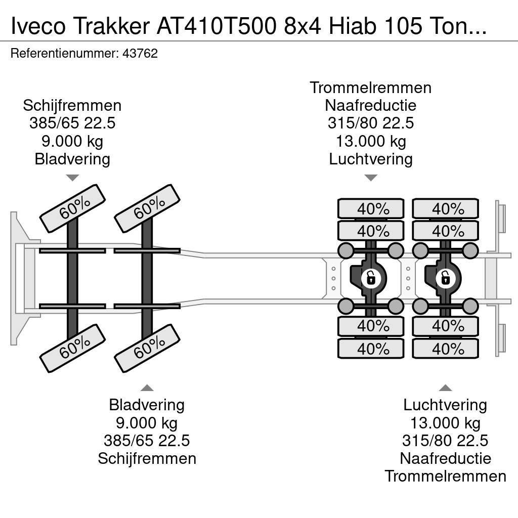 Iveco Trakker AT410T500 8x4 Hiab 105 Tonmeter laadkraan Gruas Todo terreno