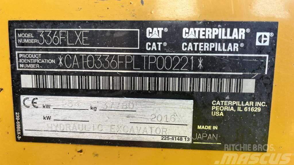 CAT 336F + Long reach 19 m. equipment Escavadoras de rastos