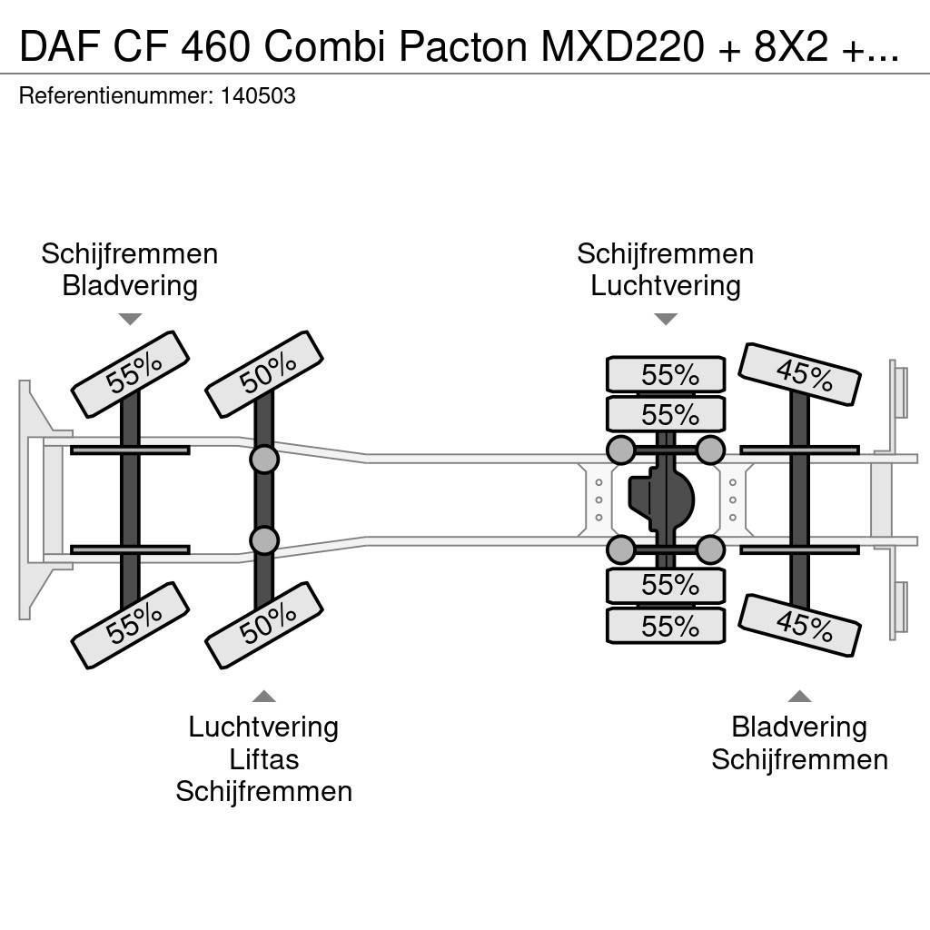 DAF CF 460 Combi Pacton MXD220 + 8X2 + Manual + Euro 6 Gruas Todo terreno