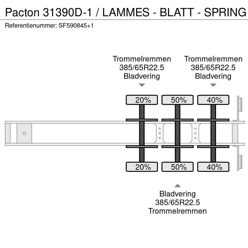 Pacton 31390D-1 / LAMMES - BLATT - SPRING Semi Reboques estrado/caixa aberta