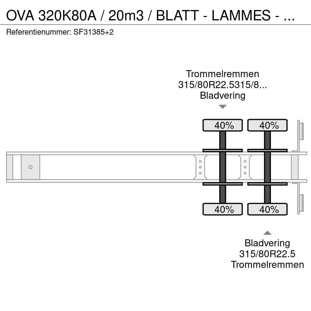 OVA 320K80A / 20m3 / BLATT - LAMMES - SPRING Semi Reboques Basculantes