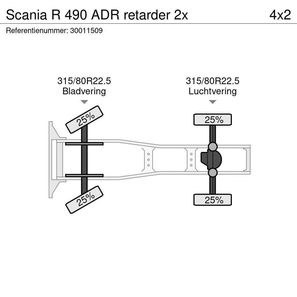 Scania R 490 ADR retarder 2x Tractores (camiões)