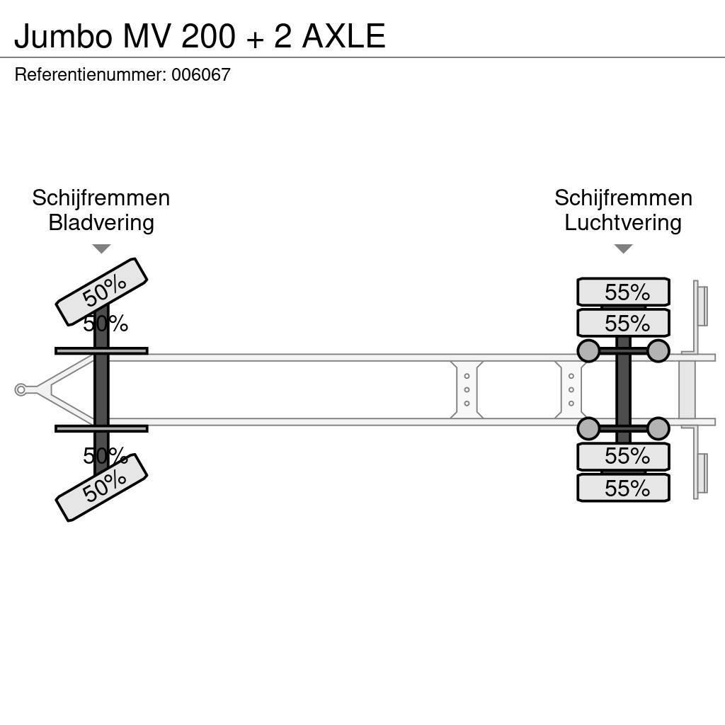 Jumbo MV 200 + 2 AXLE Reboques de cortinas laterais