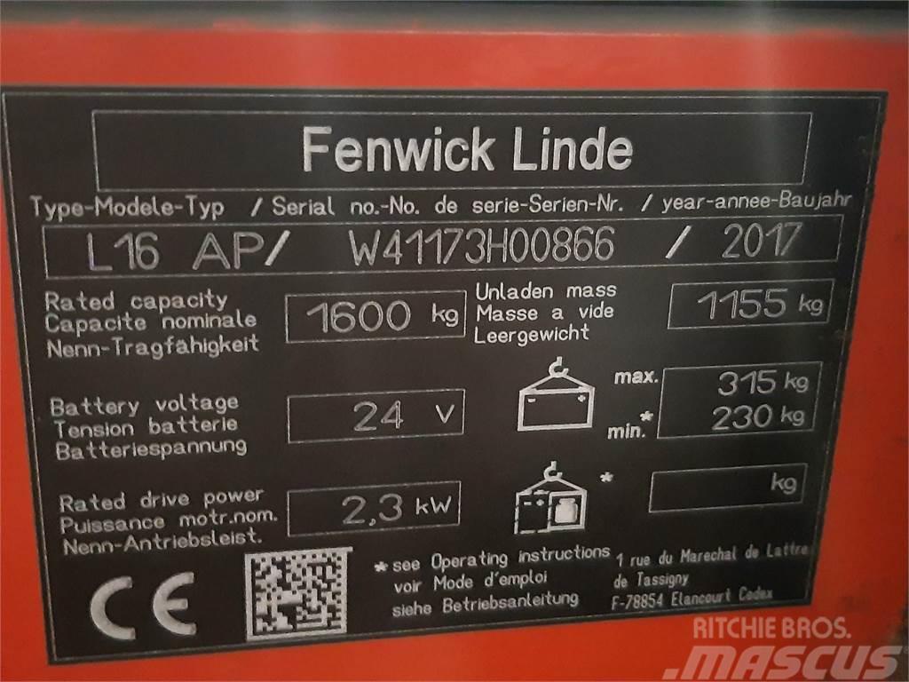 Fenwick L16AP Empilhador para operador externo