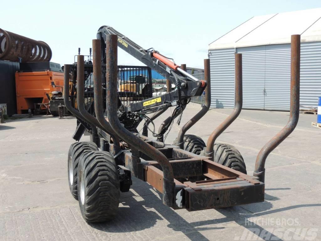  Performa W2/8/B , Wózek przyczepa do traktora z HD Reboques de transporte de troncos