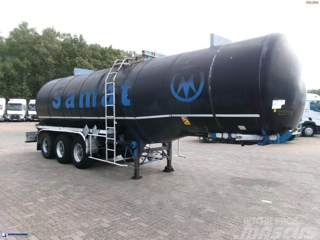 Fruehauf Bitumen tank inox 31 m3 / 1 comp + mixer & engine Semi Reboques Cisterna