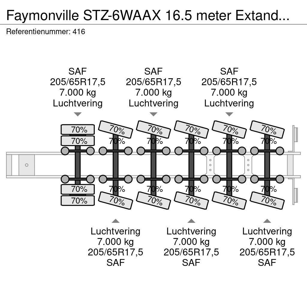 Faymonville STZ-6WAAX 16.5 meter Extandable Powersteering Germ Semi Reboques Carga Baixa