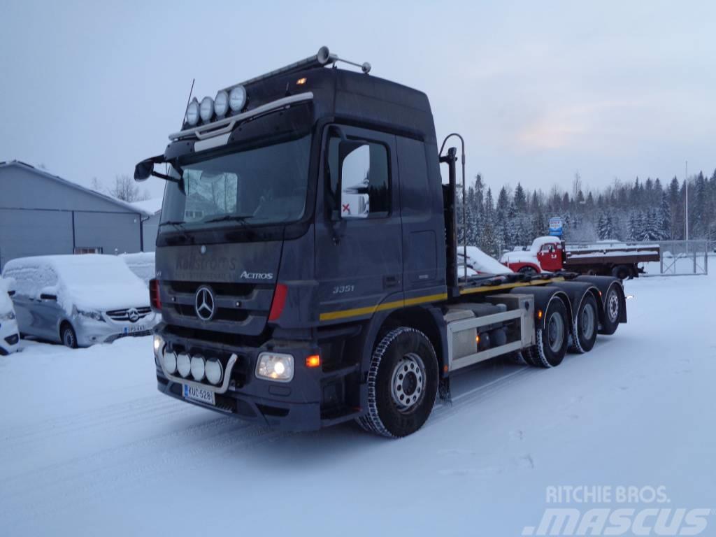 Mercedes-Benz Actros  3351 8x4 Camiões caixa desmontável com elevador de cabo