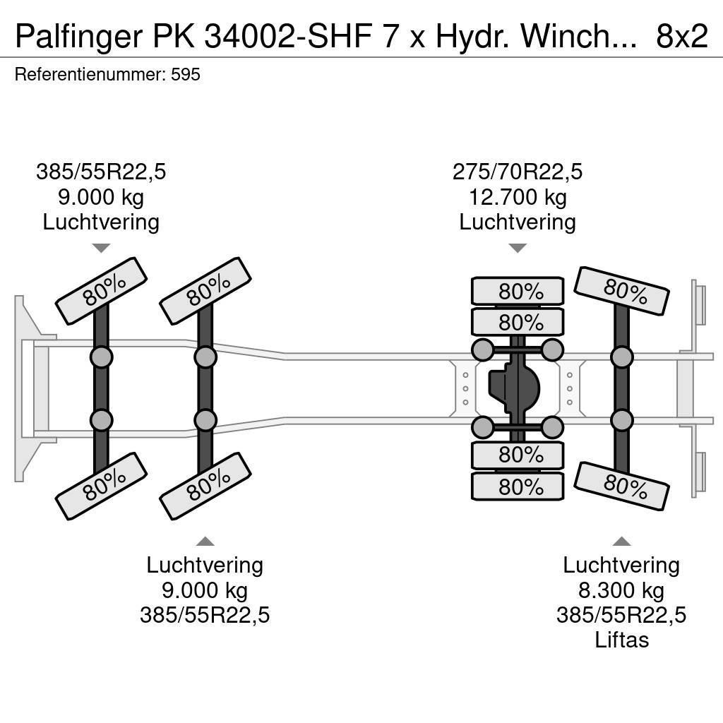 Palfinger PK 34002-SHF  7 x Hydr.  Winch  Scania R580 8x2  E Gruas Todo terreno