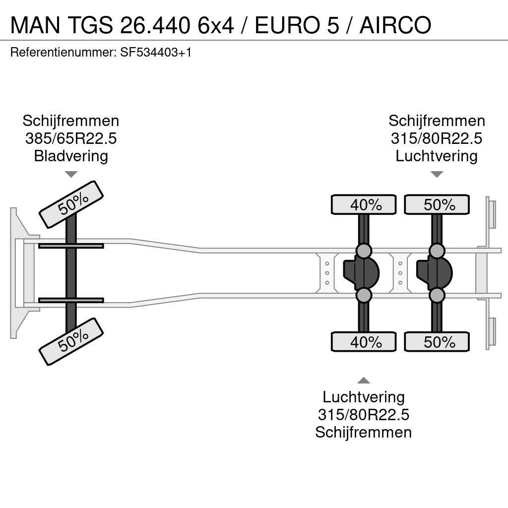 MAN TGS 26.440 6x4 / EURO 5 / AIRCO Camiões de chassis e cabine