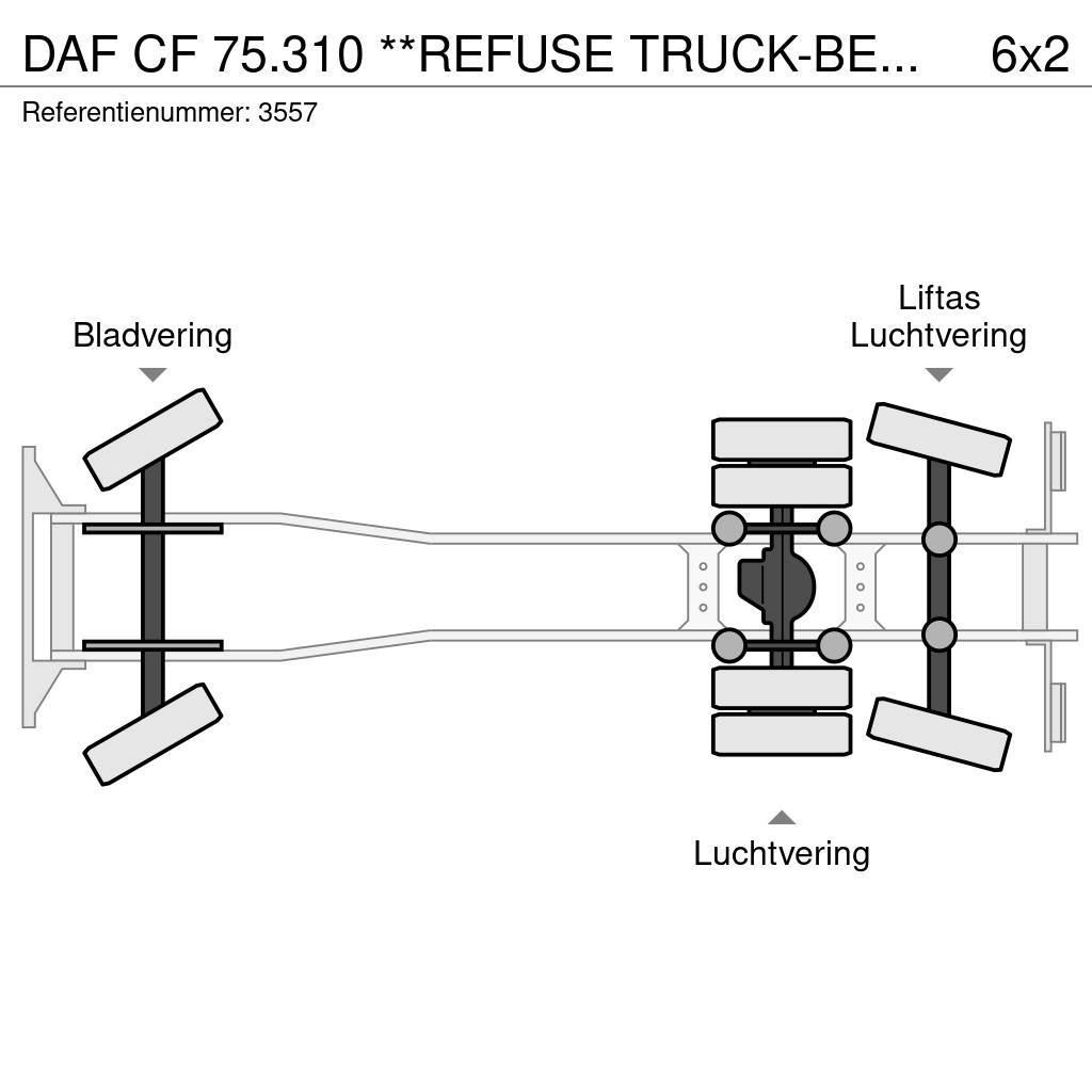 DAF CF 75.310 **REFUSE TRUCK-BENNE ORDURE-EURO 4** Camiões de lixo