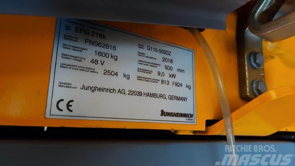 Jungheinrich EFG 216 K // SS // ZV // Duplex // HH 5000mm Empilhadores eléctricos