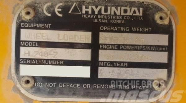 Hyundai HL 740-7 Pás carregadoras de rodas