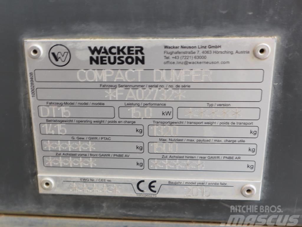 Wacker Neuson DT 15 Dumpers de lagartas