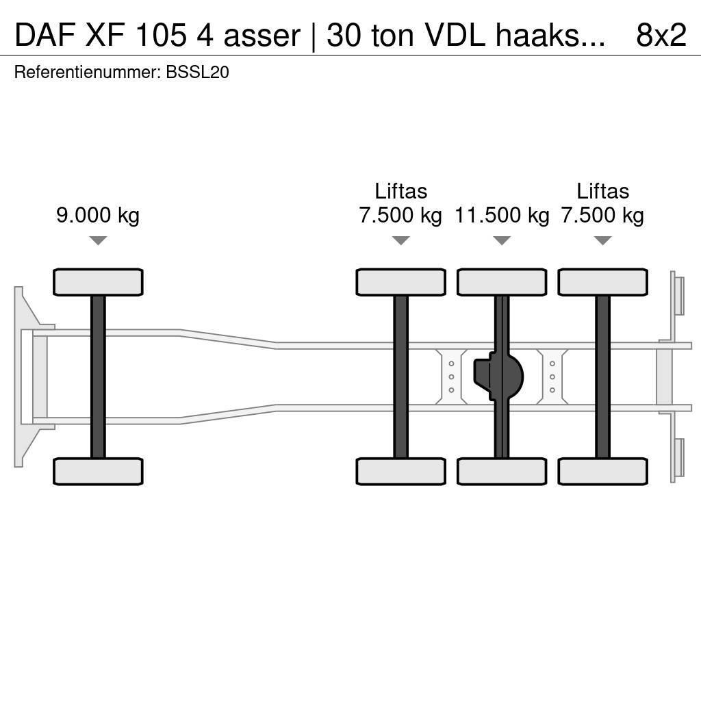 DAF XF 105 4 asser | 30 ton VDL haaksysteem | manual | Camiões Ampliroll