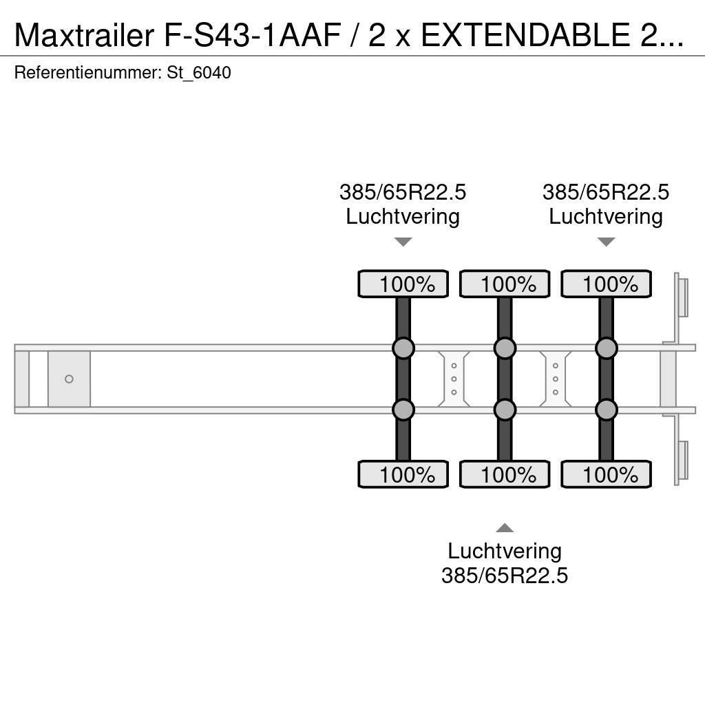 MAX Trailer F-S43-1AAF / 2 x EXTENDABLE 29.3 mtr / TE KOOP - T Outros Semi Reboques