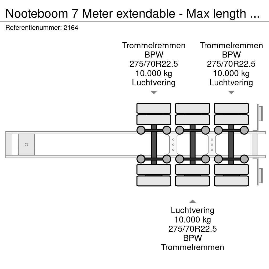 Nooteboom 7 Meter extendable - Max length 20 meter Semi Reboques estrado/caixa aberta