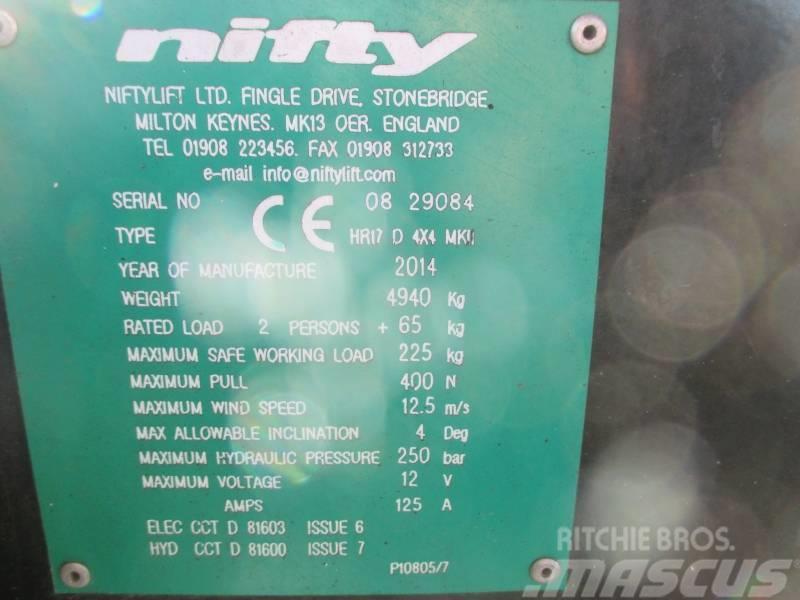 Niftylift HR 17 D 4x4 Elevadores braços articulados