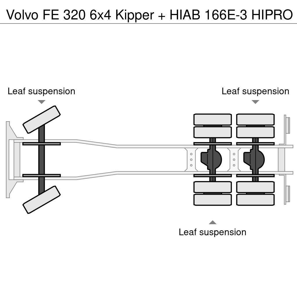 Volvo FE 320 6x4 Kipper + HIAB 166E-3 HIPRO Camiões basculantes
