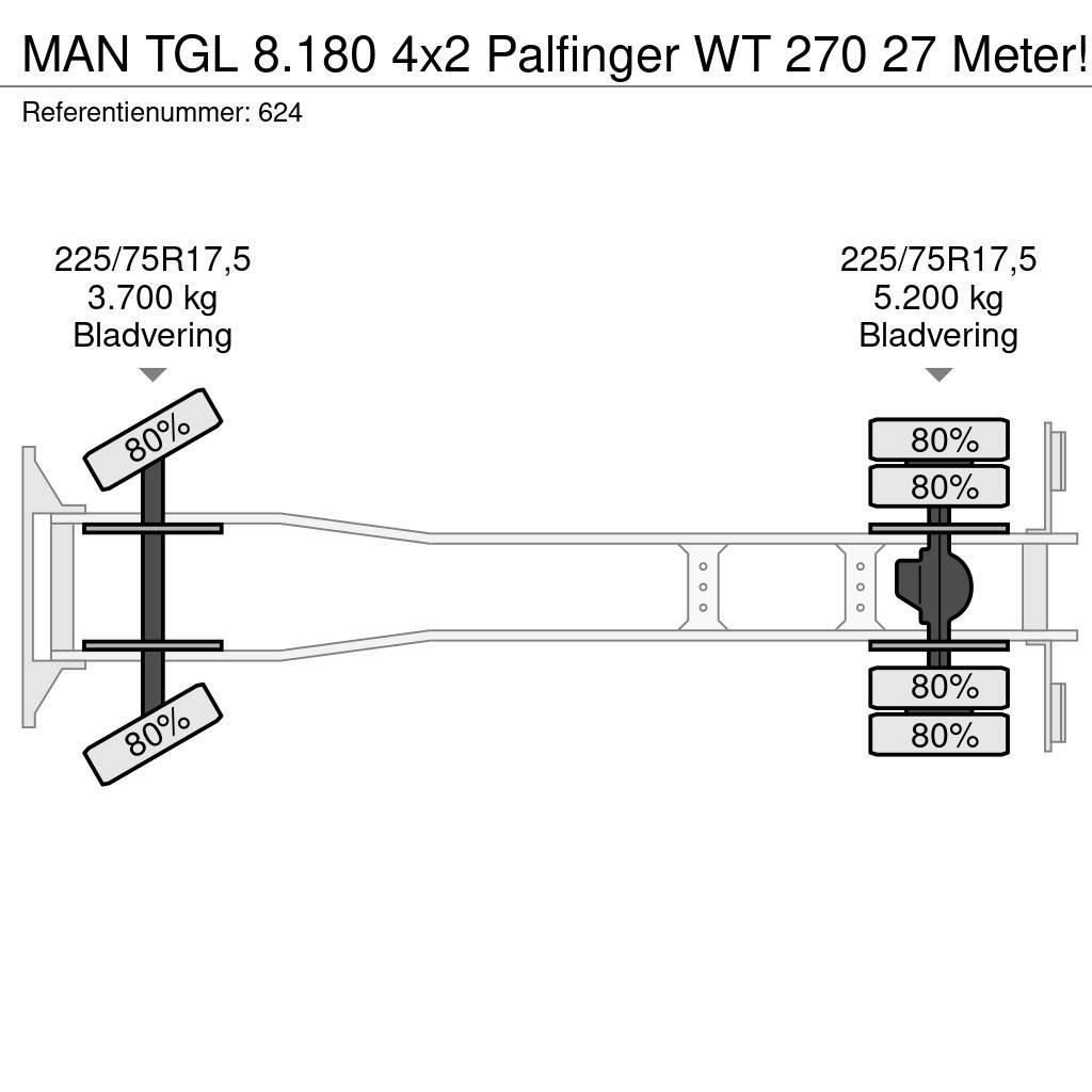 MAN TGL 8.180 4x2 Palfinger WT 270 27 Meter! Plataformas aéreas montadas em camião