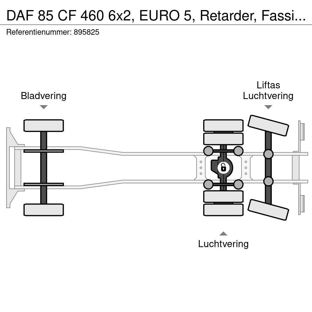 DAF 85 CF 460 6x2, EURO 5, Retarder, Fassi, Remote, Ma Camiões estrado/caixa aberta
