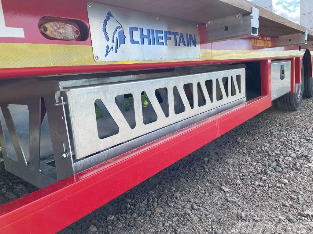 Chieftain XCEL 3-axl maskintransportkärra 28 ton lastvikt Reboques estrado/caixa aberta