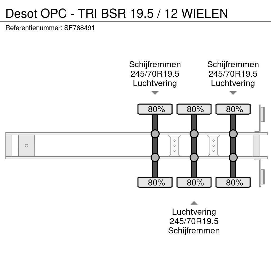 Desot OPC - TRI BSR 19.5 / 12 WIELEN Semi-Reboques Caixa Fechada